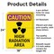 Signmission Radiation & Laser Sign, 24 in H x 18 in W, Aluminum, Rectangle OS-2PACK-CR-A-1824-V-10231 - alternate 3